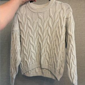 Cable Knit Cream Sweater
